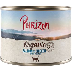 Purizon Organic 6 x 200 g -Zalm en kip met spinazie