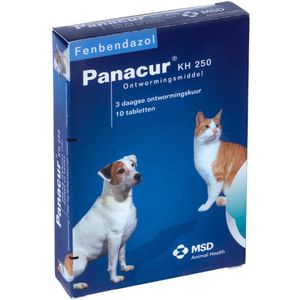 10 Tabletten Panacur KH250 voor Hond en Kat