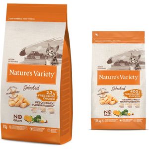 7kg  1.25kg Gratis! Nature's Variety - Selected Kitten Scharrelkip (7 kg  1,25 kg)