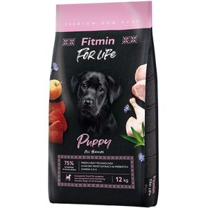 12kg, Fitmin Dog For Life Puppy Alle rassen, droog hondenvoer