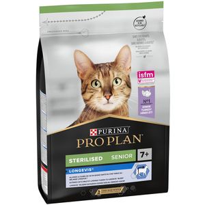 3kg Sterilised Senior Longevis Rijk aan Kalkoen Pro Plan Kattenvoer