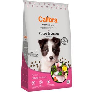 12kg Calibra Dog Premium Line Puppy & Junior Kip Hondenvoer Droog