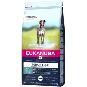 Eukanuba Grain Free Adult Large Breed met Zalm Hondenvoer - 3 kg
