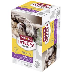 6x100g Protect Adult Sensitive Schaaltje Lam & Rijst animonda Integra Kattenvoer