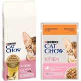 10 / 15 kg PURINA Cat Chow  26 x 85 g bijpassend natvoer gratis! - 15 kg Kitten  Kitten Kalkoen