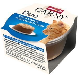 animonda Carny Adult Duo 24 x 70 g Kattenvoer - Tonijn mousse & Kipfilet crumble