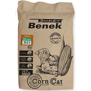 25l Super Benek Corn Cat vers gras kattenbakvulling