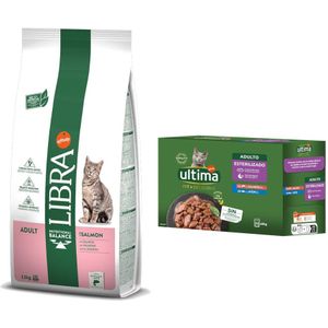 Libra Cat Dry  Ultima Natvoer gratis Adult met Zalm en Rijst voor Katten