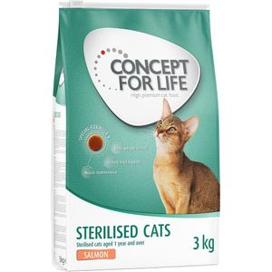 3kg Sterilised Cats Lachs Concept for Life Kattenvoer droog