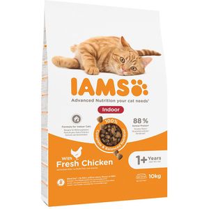 10kg Cat Adult Indoor Kip IAMS Kattenvoer