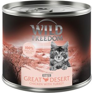 6x200g Kitten Wild Desert Kalkoen & Kip Wild Freedom Kattenvoer