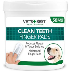 50 stuks Vet's Best® Clean Tandreinigende Vingerpads voor Honden