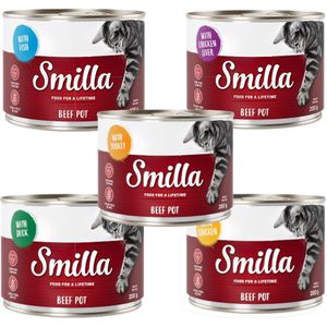 Smilla Rundvlees 6 x 200g Kattenvoer - Mixpakket
