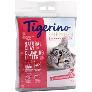 12 kg Tigerino Premium - Kersenbloesemgeur - Kattenbakvulling