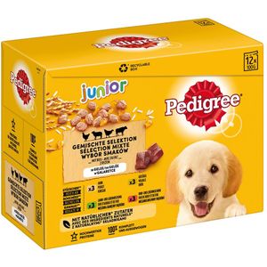 Junior Maaltijdzakjes in gelei Pedigree Hondenvoer 12x