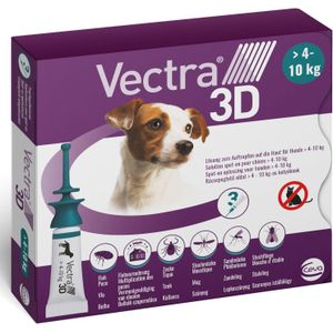3x1,6ml Vectra 3D für Hunde von 4 bis 10 kg
