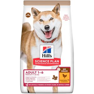 14 kg Adult No Grain Medium met Kip Hill's Science Plan Hondenvoer