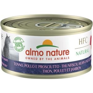 Almo Nature HFC Natural 6 x 70 g - Tonijn, Kip en Ham