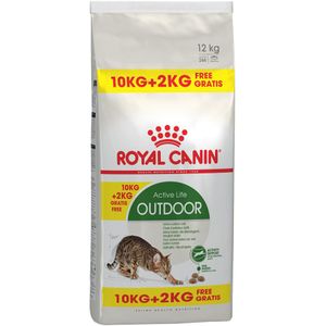 10 2kg gratis! 12kg Active Life Outdoor Royal Canin Kattenvoer