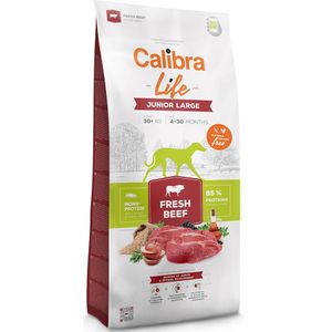 12kg Calibra Life Junior Large Breed met vers rundvlees hondenvoer droog