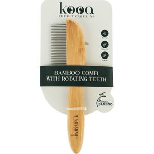kooa Kam van Bamboe met roterende Tanden L22xB6cm Hond
