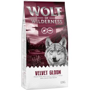 12kg ""Velvet Gloom"" Kalkoen & Forel Wolf of Wilderness Hondenvoer