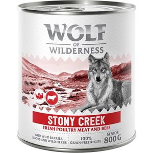 Wolf of Wilderness Senior “Expedition” 6 x 800 g - Stony Creek - Gevogelte met Rund