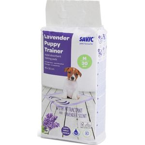 Savic Puppy Trainer Pads met lavendelgeur - Medium: L 45 x B 30 cm, 30 stuks