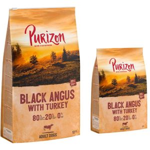 12kg Black-Angus-Rund met Kalkoen Adult Graanvrij Purizon Hondenvoer