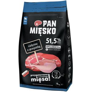 9kg Pan Mięsko Large Puppy Kalf met Kwartel droogvoer voor honden