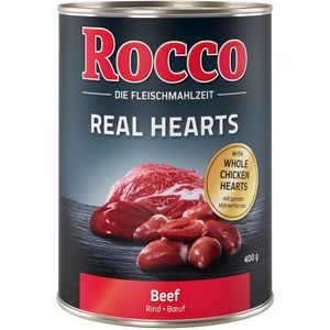 400g 1 Blik Real Hearts Rund met hele Kippenharten Rocco Hondenvoer