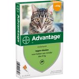 4 Pipetten AdvantageÂ® 40 voor katten van minder dan 4 kg - BE