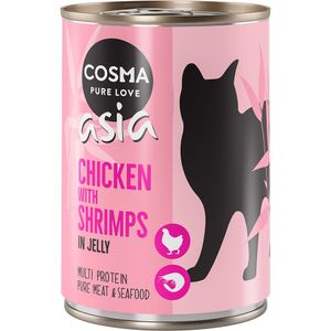 Cosma Thai / Asia in Gelei Kattenvoer 6 x 400 g - Kip & Garnalen