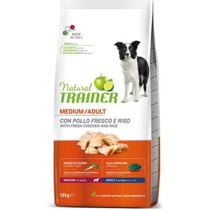 Trainer Natural Medium met Kip, Rijst & Aloë Vera Hondenvoer - 12 kg