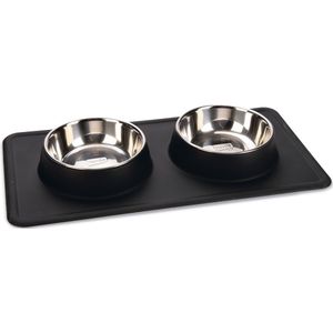 Karlie Diner Set Siliconen Dex 2X350ml, Ø 14cm Zwart