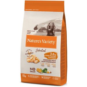 Nature's Variety Selected Medium Adult Scharrelkip Hondenvoer 12 kg