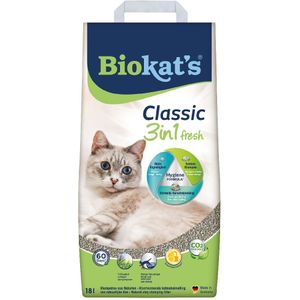 18L Classic Fresh 3in1 Biokat's Kattenbakvulling Klontvormend