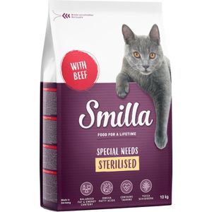 10kg Adult Sterilised met Rund Smilla Kattenvoer