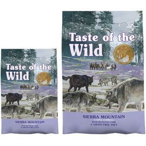 12,2kg  2kg gratis! Sierra Mountain Canine Taste of the Wild Hondenvoer