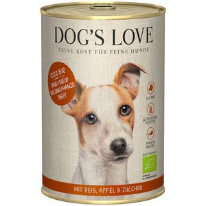 6x 400g Dog's Love Organic Beef Hondenvoer Nat