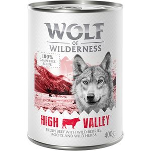 Wolf of Wilderness Hondenvoer 6 x 400 g - High Valley - Rund