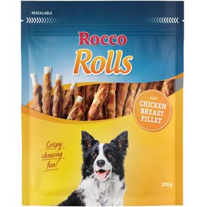 200g Kauwrollen met Kipfilet Rocco Hondensnacks