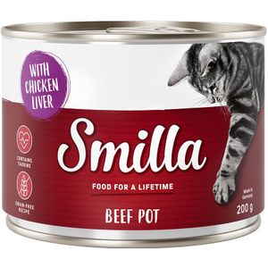 Smilla Rundvlees 6 x 200g Kattenvoer - Rund met Kippenlever