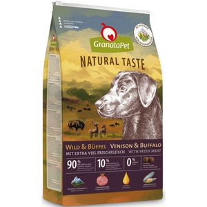 GranataPet Natural Taste Droogvoer Wild & Buffel Hondenvoer - 12 kg