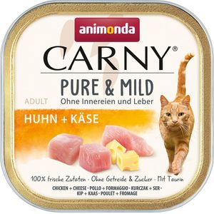 32 x 100 g animonda Carny Adult Pure & Mild kip  kaas nat kattenvoer