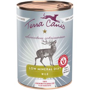 6x 400g Terra Canis Alimentum Veterinarium Mineraalarm Dieet Wilde Hondenvoer Nat