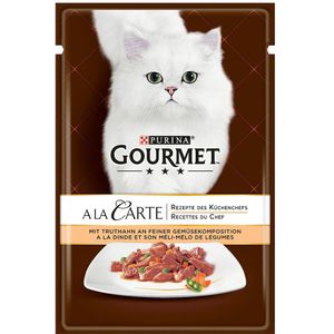 24x85g Kalkoen met Groenten Gourmet A la Carte Kattenvoer