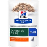 Hill's Prescription Diet Weight, Digestion, Diabetes 12 x 85 g - m/d met kip Kattenvoer
