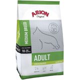 12kg Arion Original Adult Medium Breed Kip & Rijst hondenvoer droog
