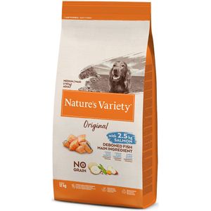 Nature's Variety Original No Grain Medium Adult Zalm Hondenvoer - 12 kg